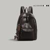 Schoolbag Retro Soft Leather Backpack Women's 1011 Summer New Large-capacity Student Class Schoolbag Short Trip Backpack