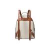 Michael Kors MK Sheila Gold Letter Logo Monogram Large Capacity Zipper Pocket Canvas Backpack Medium Women Backpack White 35F3G6HB6B-VANILLA