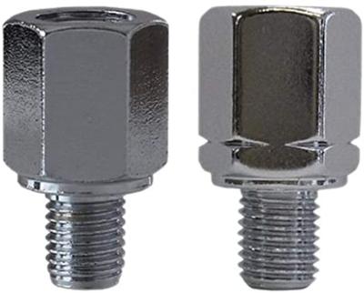 Tanax CM-4 Motorcycle Mirror, Napoleon Screw Diameter Conversion Adapter, Plating, 0.3 Inch (8 Mm) To Reverse 0.4 Inch (10 Mm)
