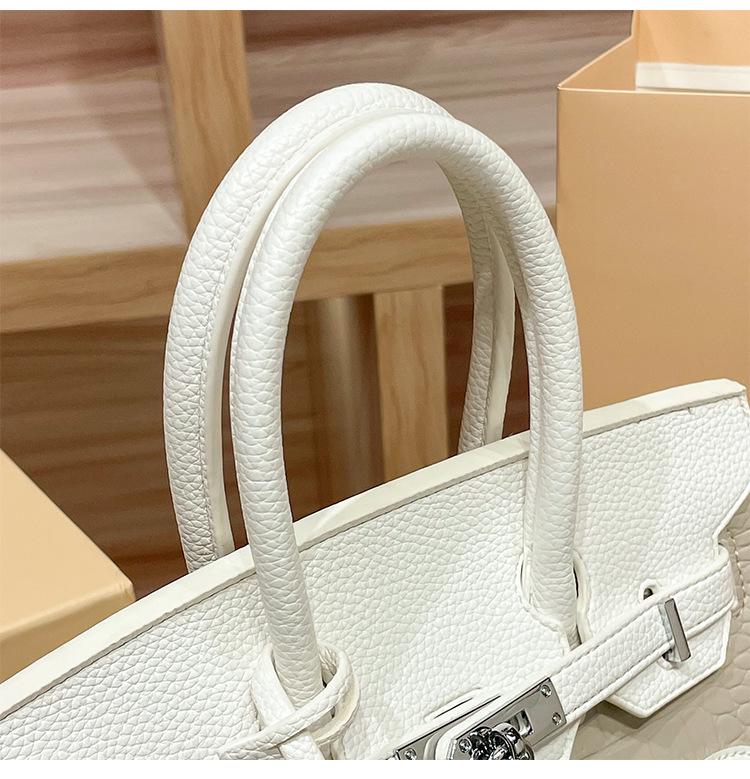 Platinum Women's Crocodile Pattern Color Block Handbag - European & American Fashion