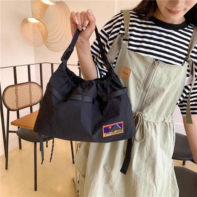 Polyester Lined Drawstring Water Bucket Bag For Casual Outdoor Activities And Commuting
