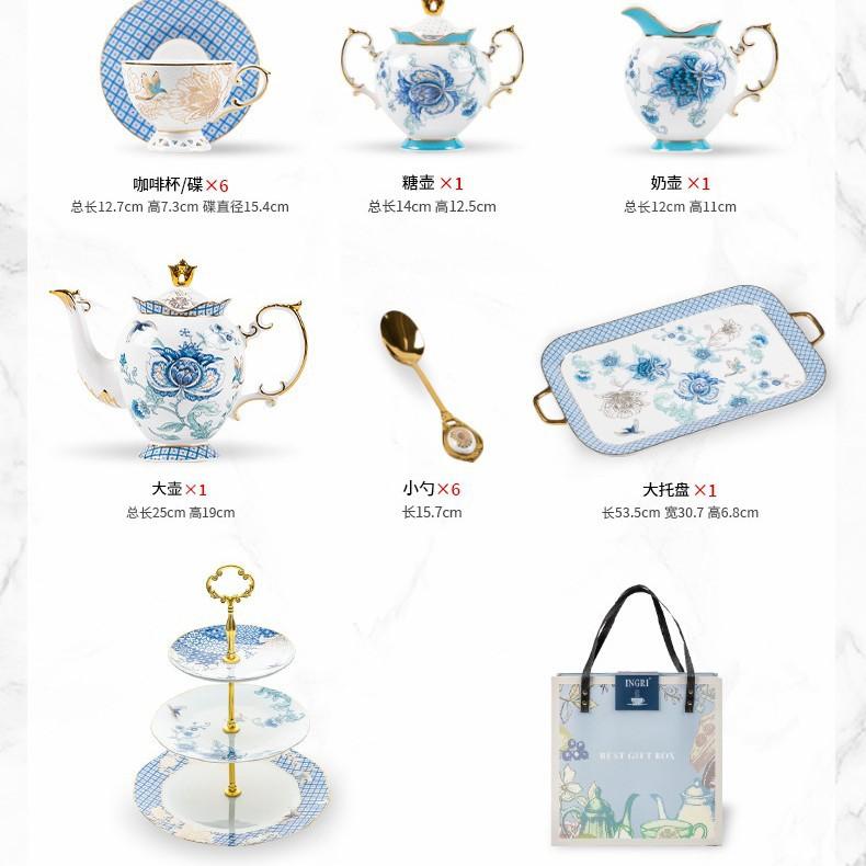 

Ingrid Послеобеденный чайный сервиз Чайник Легкий Роскошный Высококачественный Маленький Роскошный Изысканный Английский Набор Чашек Для Кофе И Блюдца Из Костяного Фарфора