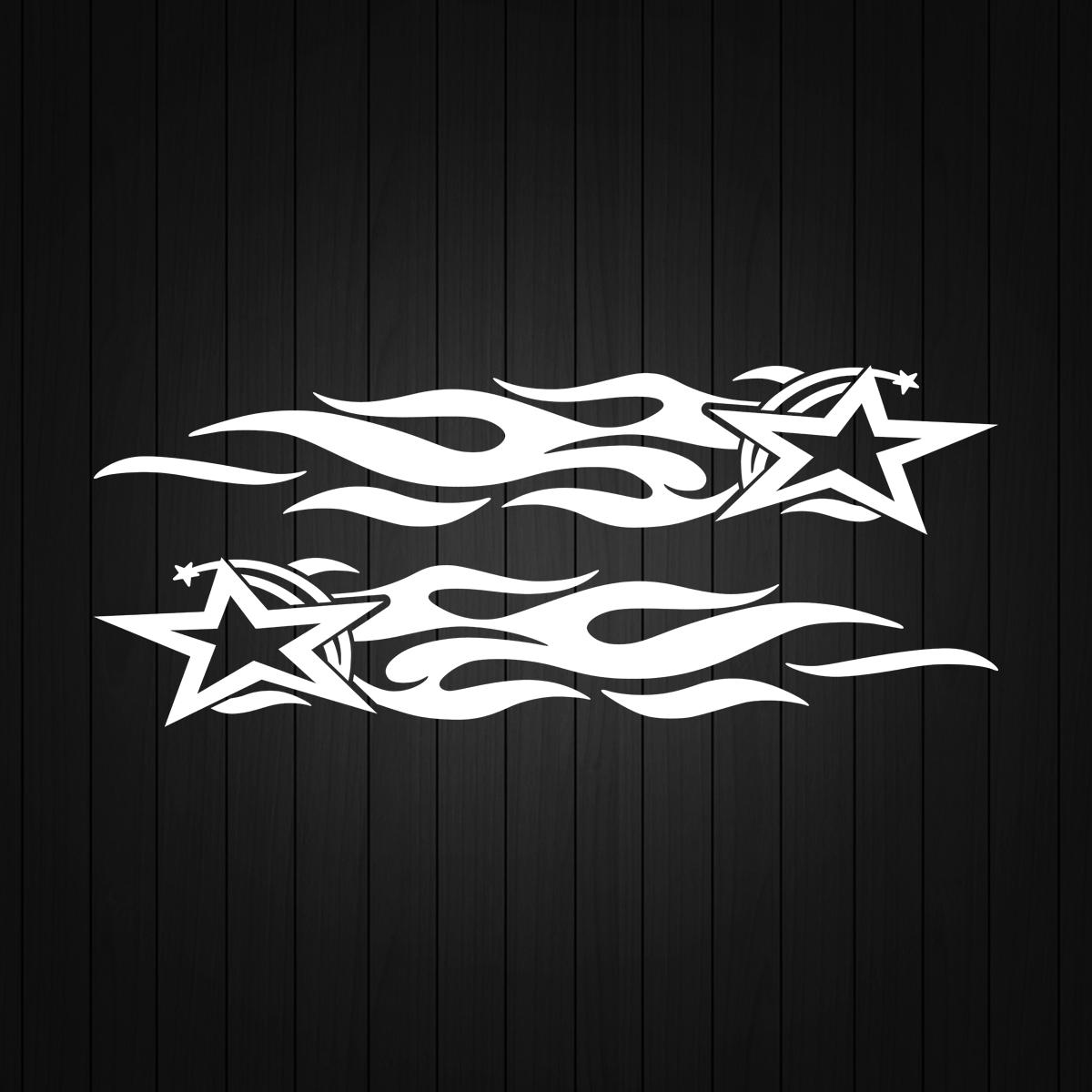 

Flame Star Car Stickers Vehicle Bumper Window Rear and Door Decoration Reflective Vinyl Stickers For Honda BMW Ford Tesla Toyota