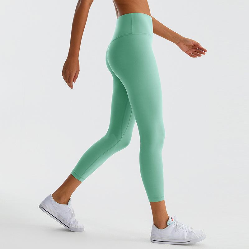 

Новые леггинсы для йоги с высокой талией с эффектом «обнажённости»: Женские леггинсы с эффектом подтяжки бедер, контролем живота, влагоотводящие M