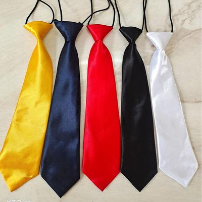 Krawat dziecięcy 28 cm Jasny monochromatyczny gumka Jednokolorowy krawat Monochromatyczny krawat dziecięcy Krawat studencki Satynowy krawat