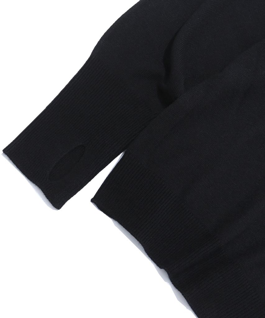VERSE ONE Merino Wool Basic Knit Sweater Black