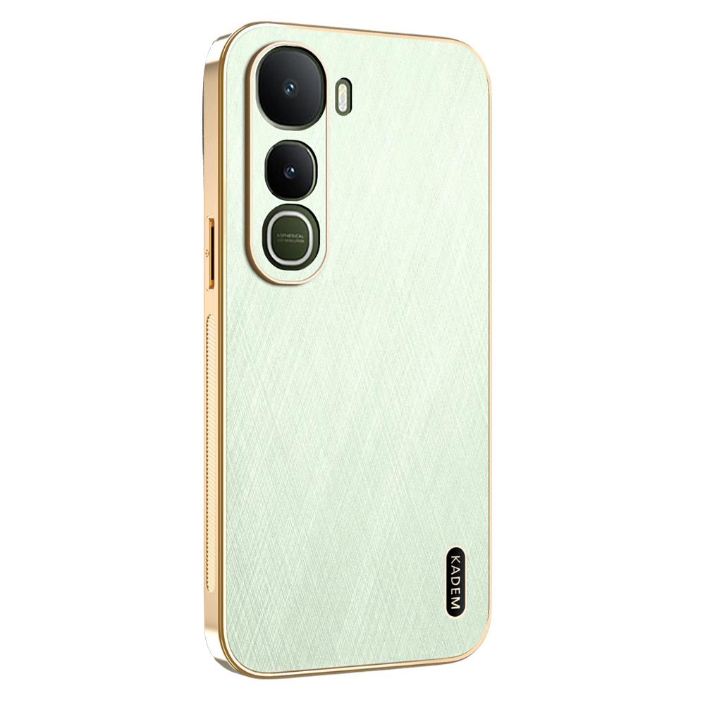 For vivo Y400 5G Case Electroplating Silk Texture PU+TPU Phone Back Cover