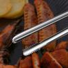 2pcs Lengthened Bread Tongs 304 Stainless Steel Barbecue Clip Barbecue Tongs  Kitchen Gadgets