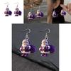 Christmas Santa Acrylic Earrings With Cartoon Design For Holiday Fashion