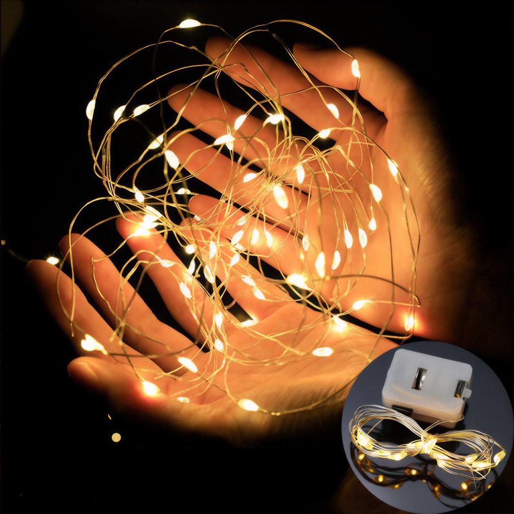 LED Light String Wire Light Colored Light Wire Light Flower Gift Decoration Button Light Baby's Breath Light String