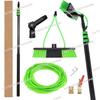 Solar Panel Cleaning Brush with Water Spray,multifunctional Brush Carbon Fiber Telescopic Rod Photovoltaic Panel Cleaning Brush