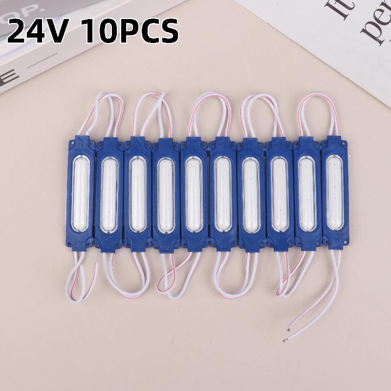 10Pcs/Lot 12V/24V Multicolour Led Modules Cob Light Backlight Shop Banner Waterproof Ip65 Decorations Warm White