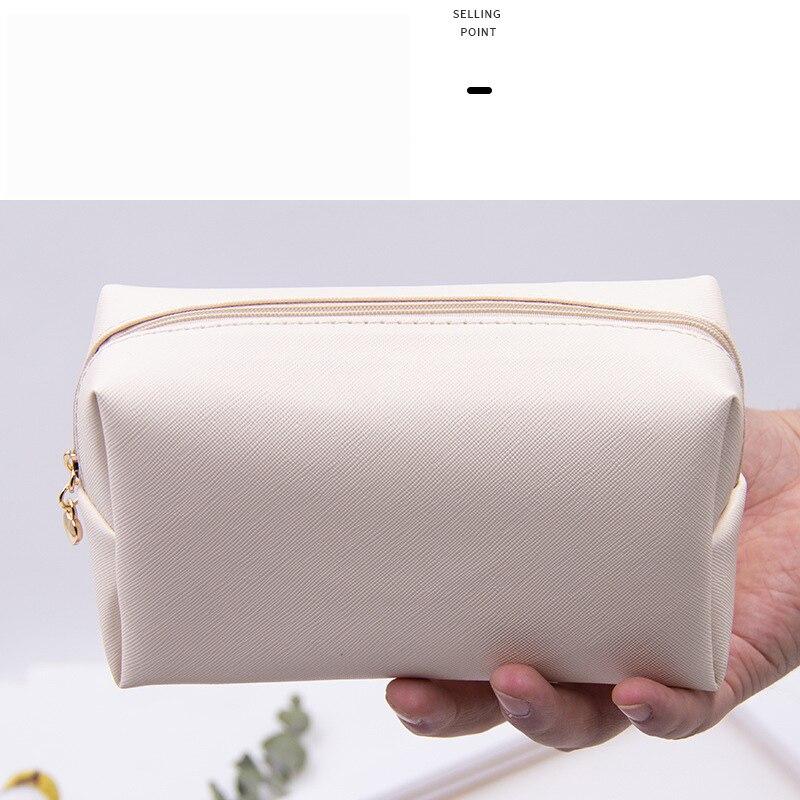 PU Leather Travel Cosmetic Bag Makeup Pouch Wash Toiletry Organizer Storage Handbag for Women