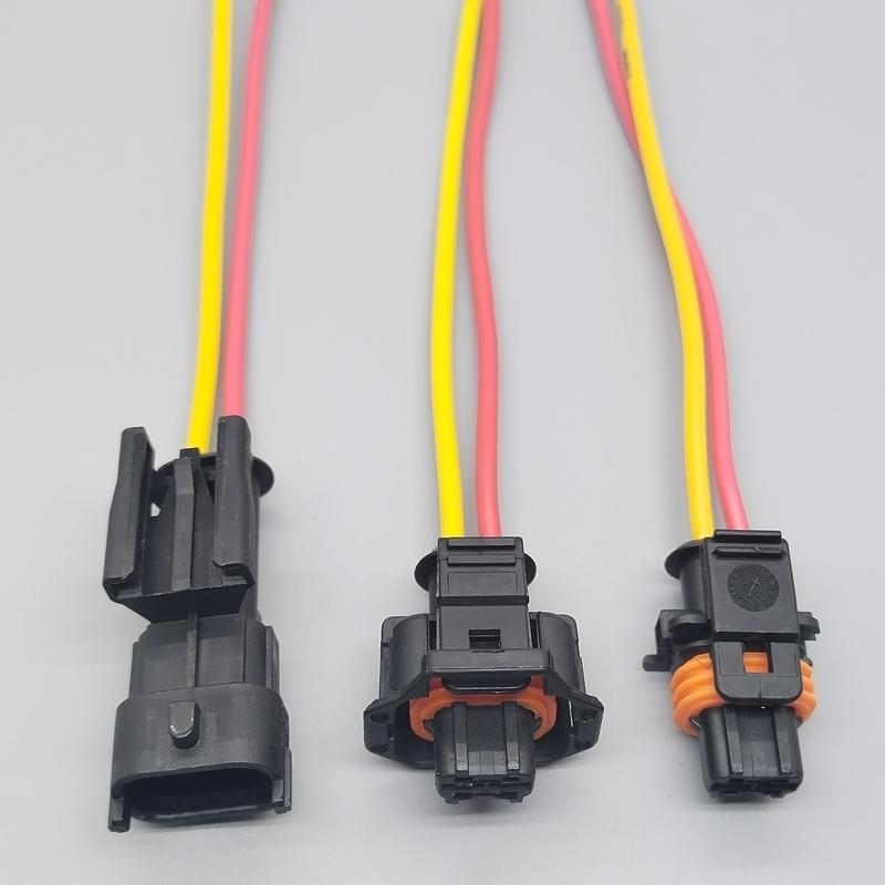 shhworldsea 2pin 3.5mm Fuel Injector Plug 1928403698 Automotive Male and Female Waterproof Connector 936059-1