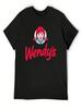 Tricou cu logo restaurant fast-food Wendy Anime Cămașă Anime Vintage Tricou Esențial Vintage Tricouri Amuzante Bărbați