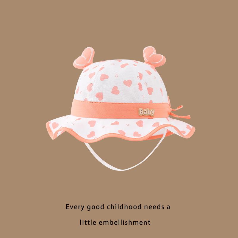 

Детская панама милая весенне-осенняя тонкая принцесса супер милый колпак-горшок солнцезащитная тонкая дышащая шляпа (47-50cm)