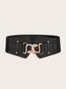 Solid Retro Color Style Metal Waist Belt With Alloy Buckle Women Dresses Coats