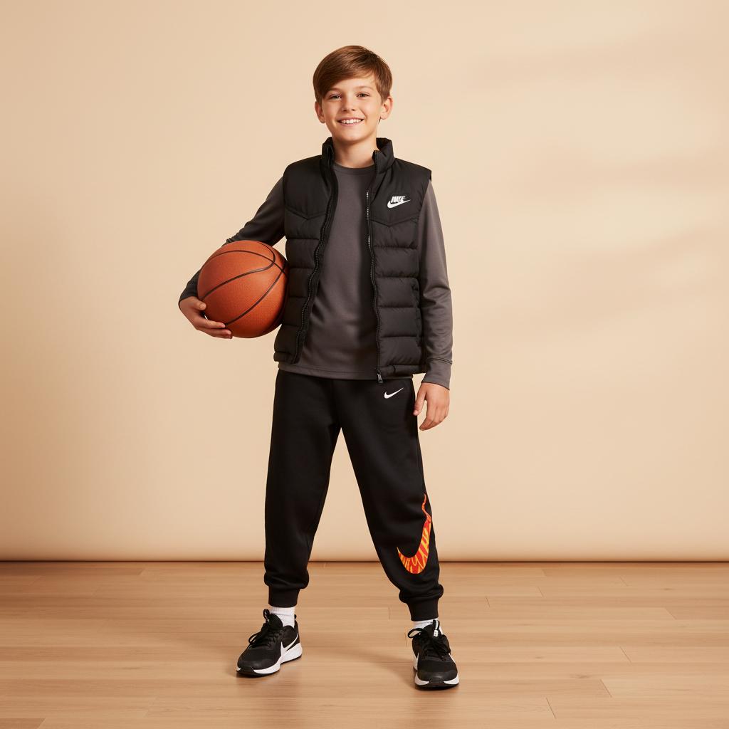 Nike Knitted Sports Pants With Elastic Cuffs And Brand Logo Men Pants Black HV8962010