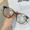 Square Vintage Big Frame Glasses Flat Computer Anti-blue Light Goggles Ladies Decorative Glasses