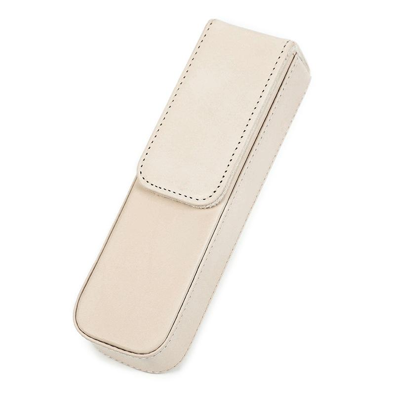 Full-Grain Cowhide Pencil Case 2 Pcs, Handmade Detachable Student Pen Storage Box