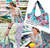 Reusable Shopping Bags Foldable Grocery Totes withZipper Carry Pouch
