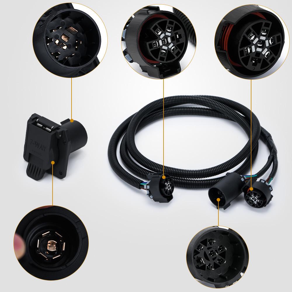 7-Foot 7-Pin Truck Bed Wiring Extension for Chevrolet, Dodge, and Ford