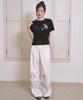 THE GREEN LAB Star Stud Belt Parachute Pants [White]