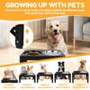 5 Height Adjustable Raised Dog Bowl Stand Metal Elevated Dog Bowl  with 2 Stainless Steel Bowls and 1 Slow Feeder Pet Supplies