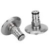 2Pcs 304 Stainless Steel Homebrew Keg 1.5in TriClamp to Ball Lock Post Adapter Brewing Fitting