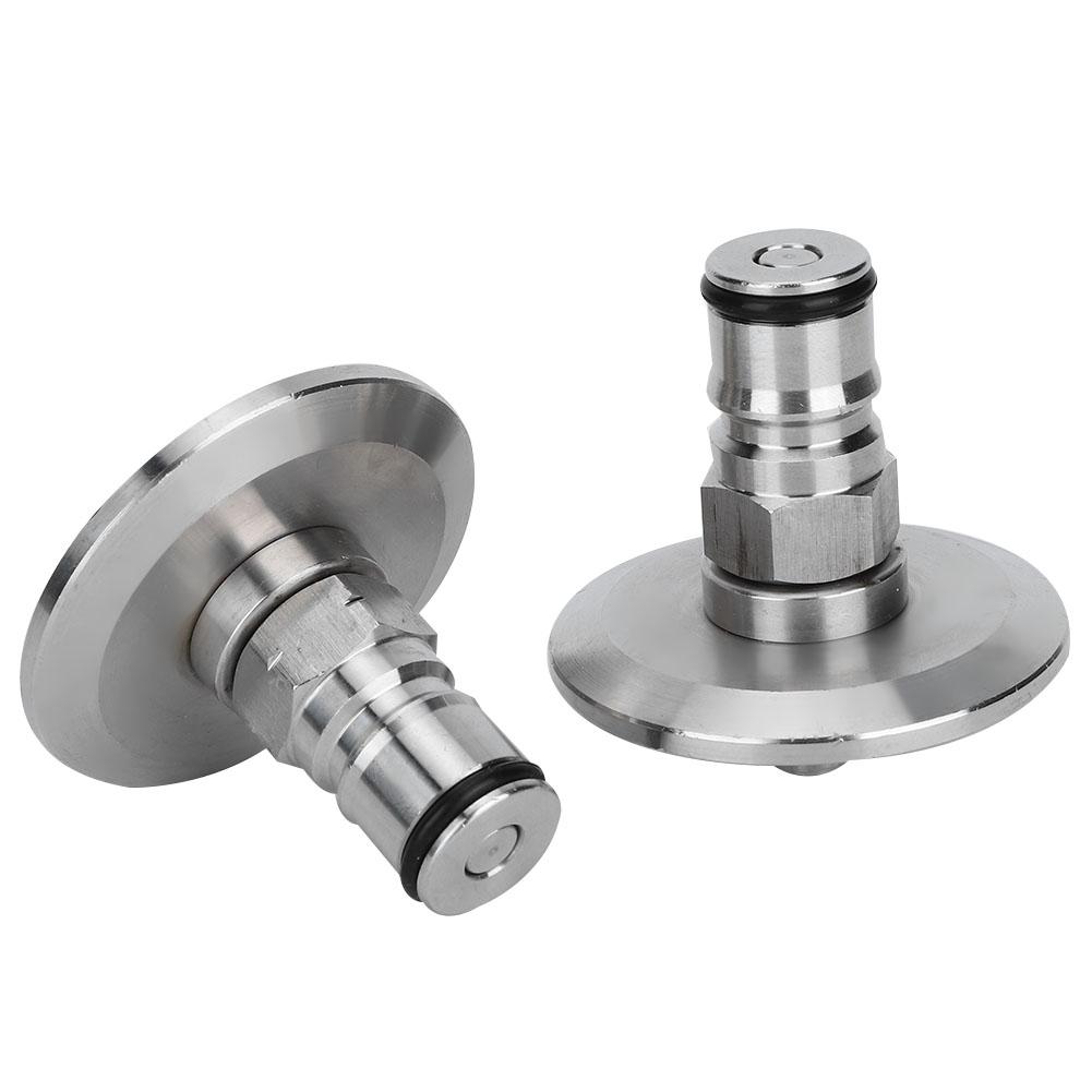 2Pcs 304 Stainless Steel Homebrew Keg 1.5in TriClamp to Ball Lock Post Adapter Brewing Fitting