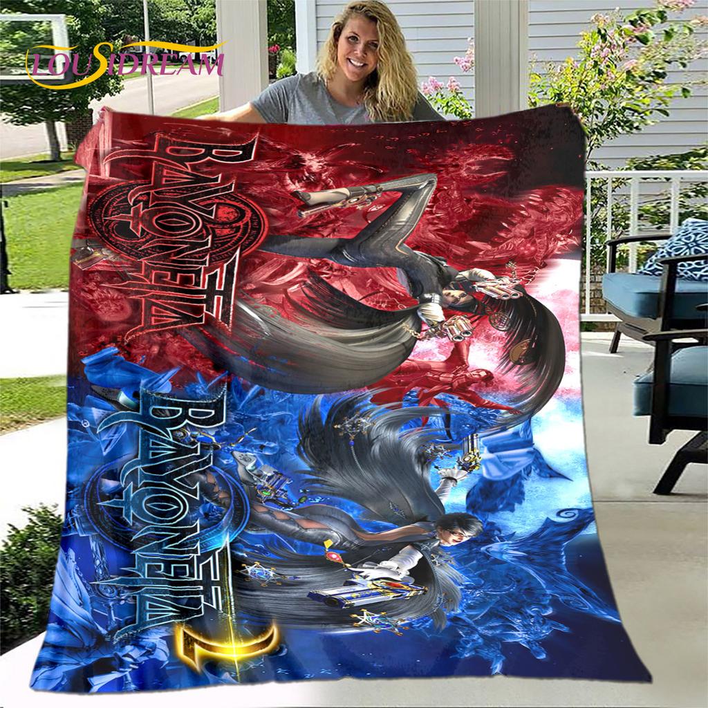 Bayonetta Sexy Game Gamer Cartoon Soft Plush Blanket,Flannel Blanket Throw Blanket for Living Room Bedroom Bed Sofa Picnic Cover