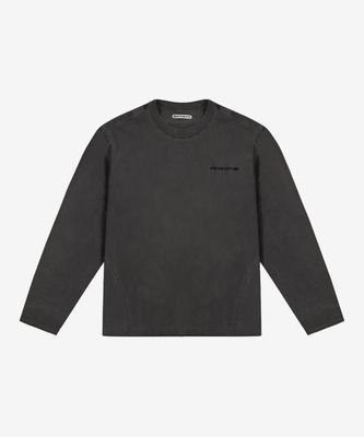 Aetityudeuaetityudeu Aa Curved Garment Dyeing Long Sleeve Gray