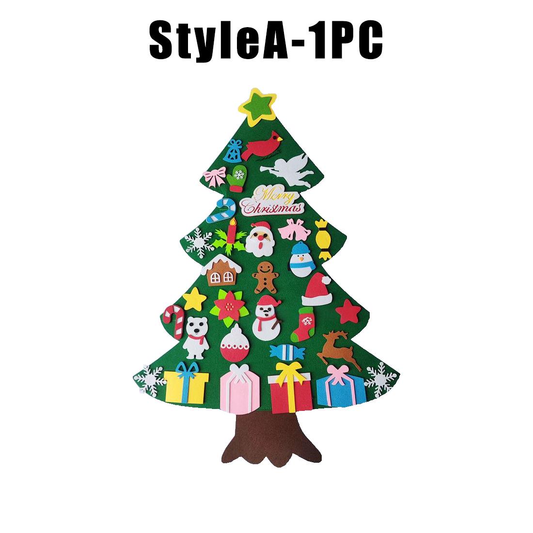 Фетровая Рождественская Елка с Украшениями Высокая Декоративная Елка Сделай Сам для Детей Дом Класс Детское Творчество Рождественские Украшения