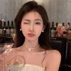 Camellia Love~ French Retro Camellia Pearl Necklace Women's Light Luxury Niche Design Clavicle