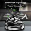 Car Air Freshener Solar Helicopter Decoration Alloy Propeller Rotating Auto Flavoring Perfume Diffuser Interior Accessories