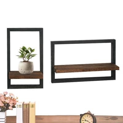 Wall Mounted Shelves 2 Pieces Set Floating Shelves Lightweight Mounting Brackets For Greenery Trophies Vases Decorations Photos