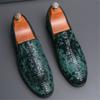 Fashion New Pointed Serpentine Pattern Slip On Shoes Men Designer Comfort Loafers Formal Wedding Prom Dress Homecoming Footwear
