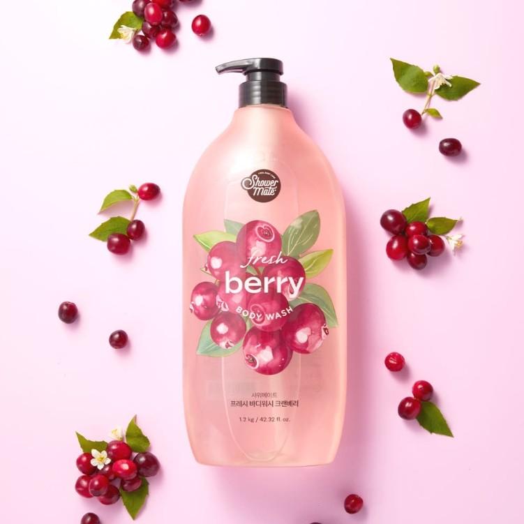 Duschgel Mate Körperpflege Früchte 4 Sorten(Pfirsich / Baumwolle / Beere / Yuzu) 1200g, koreanische Kosmetik