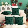 Christmas Pillowcase 3D Embroidery Tree Pattern Winter Holiday Throw Pillow Cushion Cover Festive Home Decor