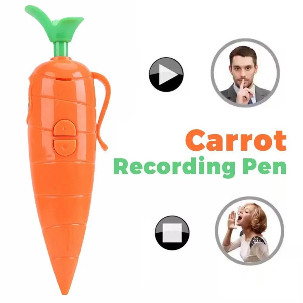 Cute Carrot Corn Voice Recorder Pen 60S Sound Record Write Graffiti 2 In 1 Novelty Sound Recorder Fun Gift For Kids