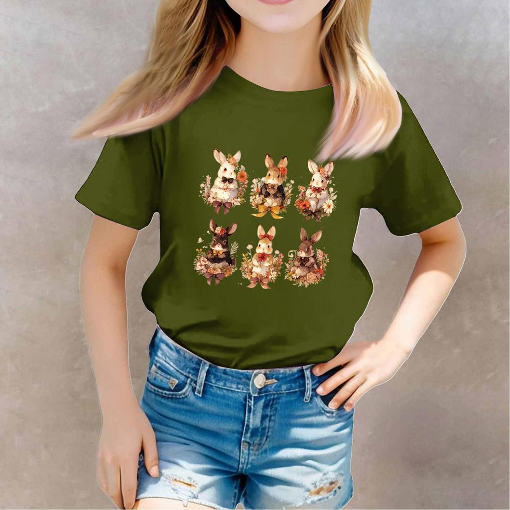 Toddler Girl Boy T-Shirts Kids Top Boys And Girls Printed Short Sleeved T-shirt