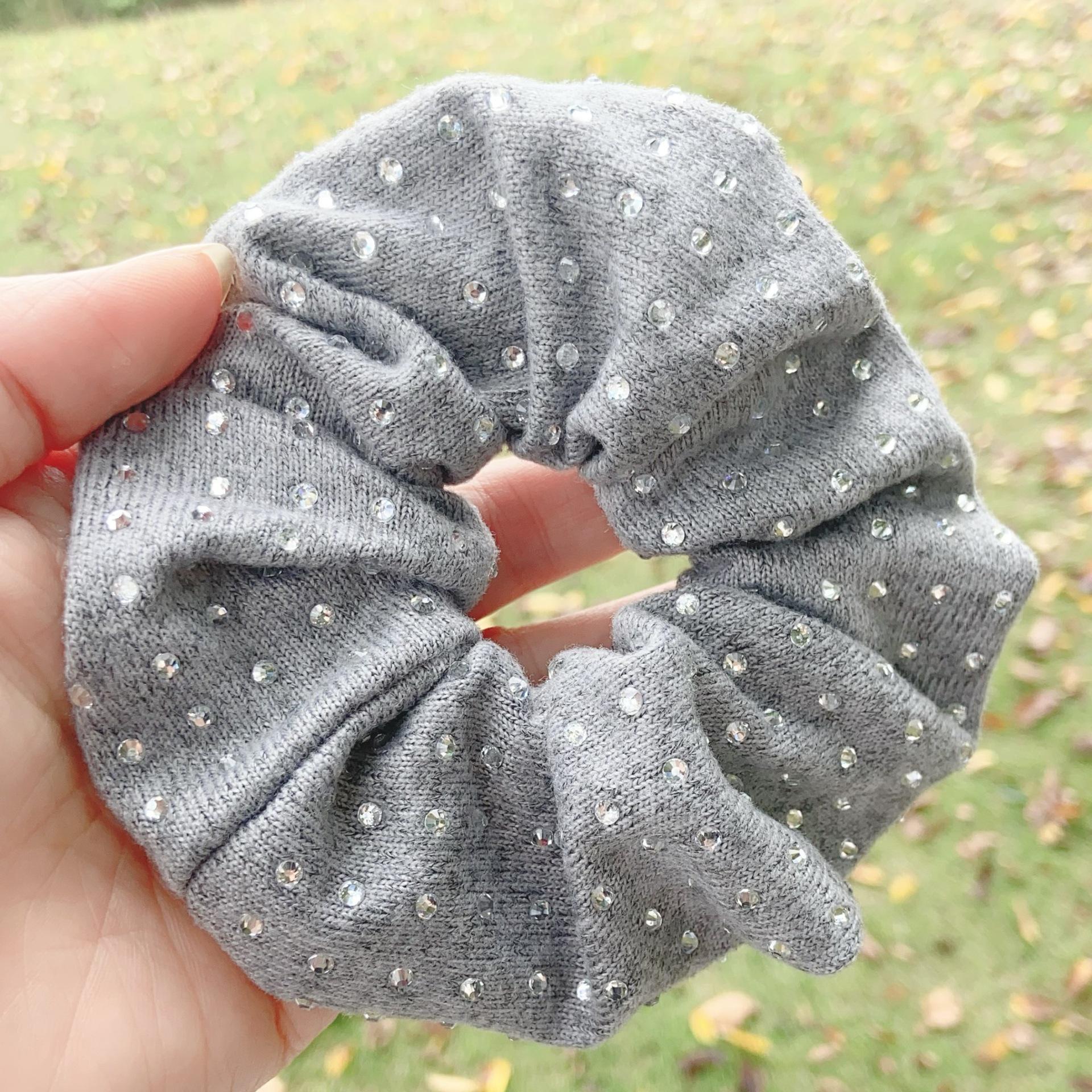 

Korean Style Rhinestone Knitted Headband - Autumn/Winter Wide Edge Fashion Accessory