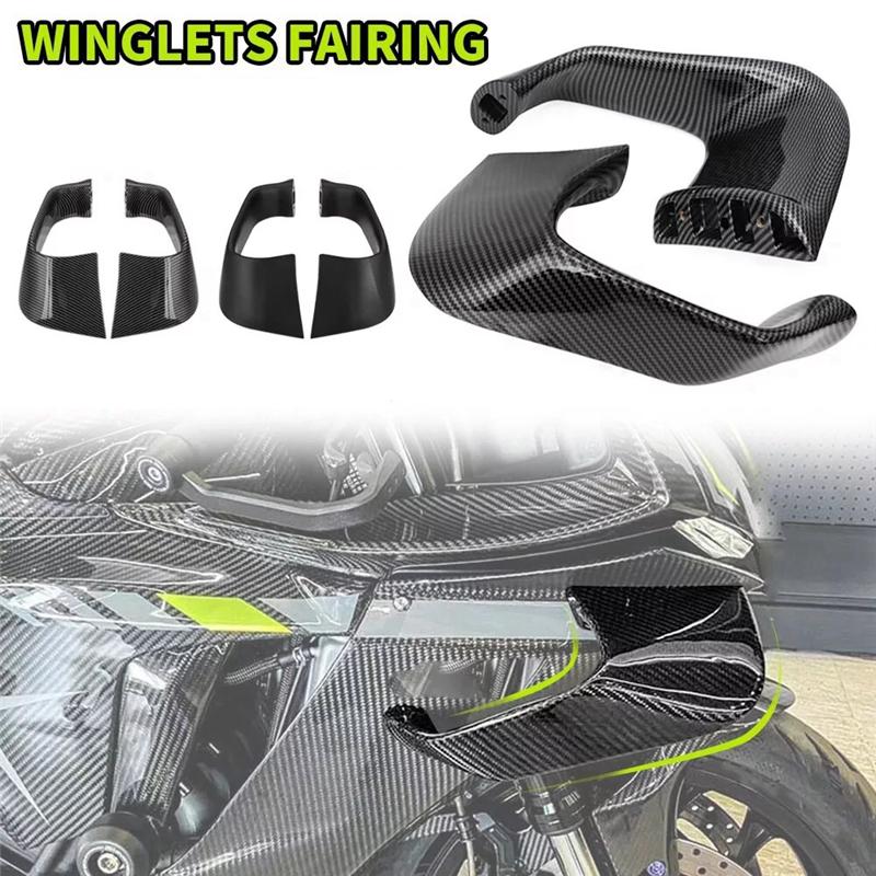 Motorcycle Fixed Fairing Small Wing Spoiler Aerodynamic Wing For  YZF R1 2015- YZF R6 2017-