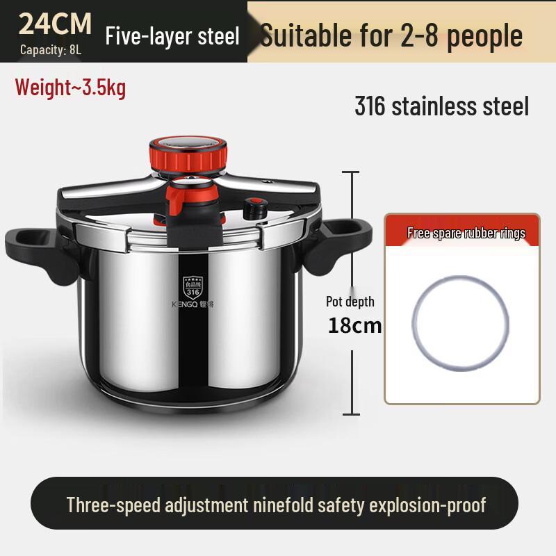 Zhuchuang Jingpin 316 Stainless Steel Pressure Cooker