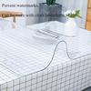 Transparent Table Protector Waterproof Tablecloth 0.8mm Thick Plastic Table Cover Protects from Scratches Spills for Dining Table Kitchen Dresser