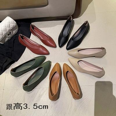 Leder 3,5 cm dicker Absatz mittelhoher Absatz Einzelne Schuhe Damen neu keine müden Füße professionelle Arbeit Oma-Schuhe beliebt kleiner Absatz Damen Schuhe
