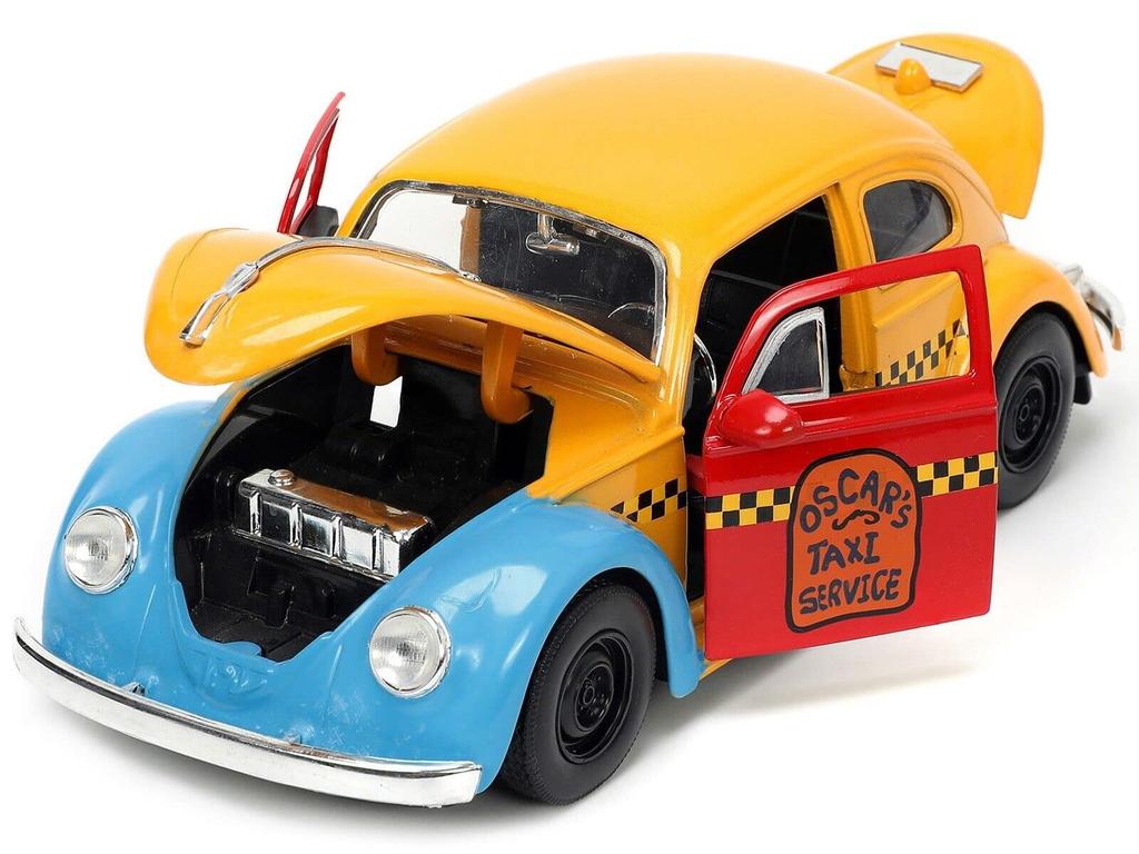 JADA TOYS Sesame Street Oscar Figure Volkswagen Beetle 1959 Hollywood Ride Sesame Street Beetle with Oscar 32801 1/24 & [Used]