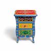 Handicraft Bedside Table, Painted Wooden Storage Sideboard, Bedroom Decors Lamp-Table, Home Living Drawer-Cupboard-Desk Dressers Home Decor