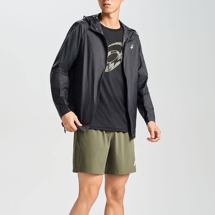 Asics Logo Zip-Up Hoodie Comfortable Casual Sports Jacket Men Jacket Black 2011D074-001