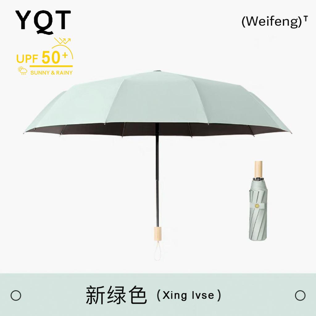 New Exquisite, High-value, Durable and Firm Vinyl Sunscreen Folding Umbrella, Enlarged Weather and Rain Umbrella, UV Protection